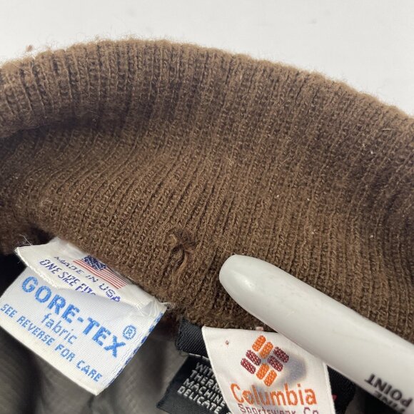 Vintage COLUMBIA Gore-Tex Thinsulate Hat Adult OS Brown Hunting Cap Billed - Picture 7 of 8